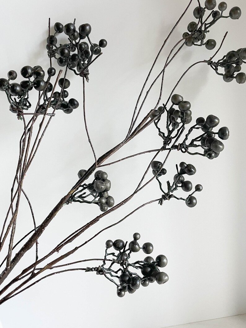 Black/charcoal Berry 3pcs  Holiday  Fall  Halloween  Faux - Etsy | Etsy (US)