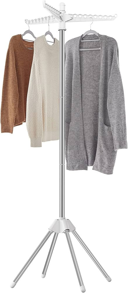 SONGMICS Clothes Drying Rack, 59-Inch Folding Laundry Drying Rack with 3 Rotatable Arms for Hange... | Amazon (US)