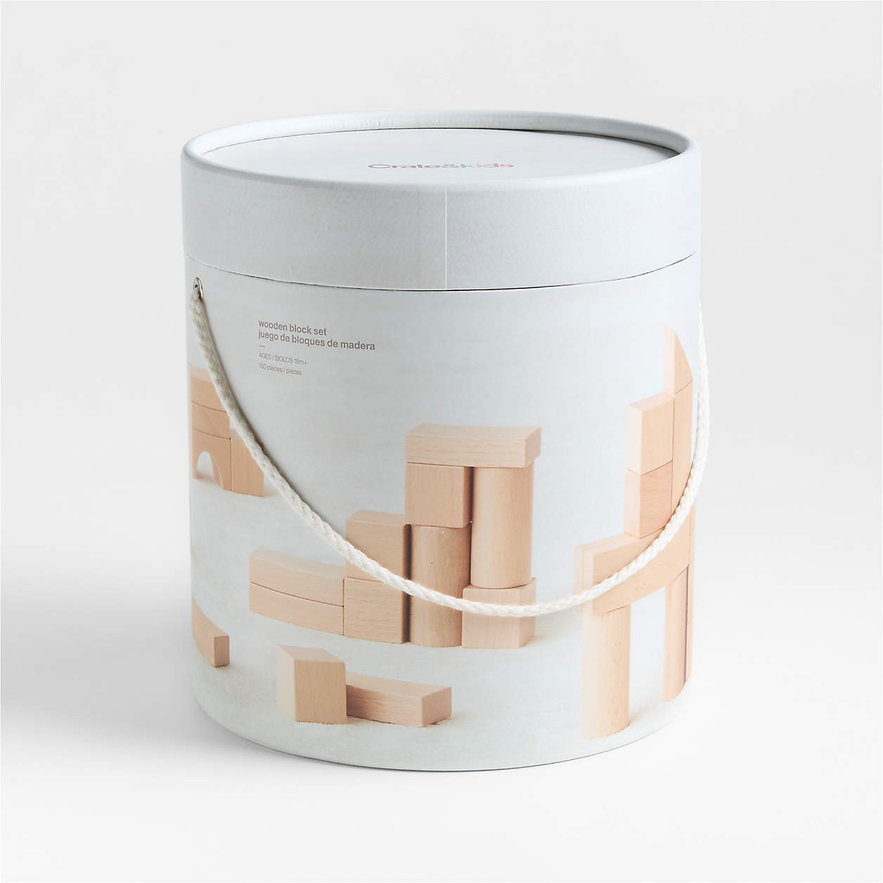 100-Piece Natural Wooden Kids Building Block Set + Reviews | Crate & Kids | Crate & Barrel