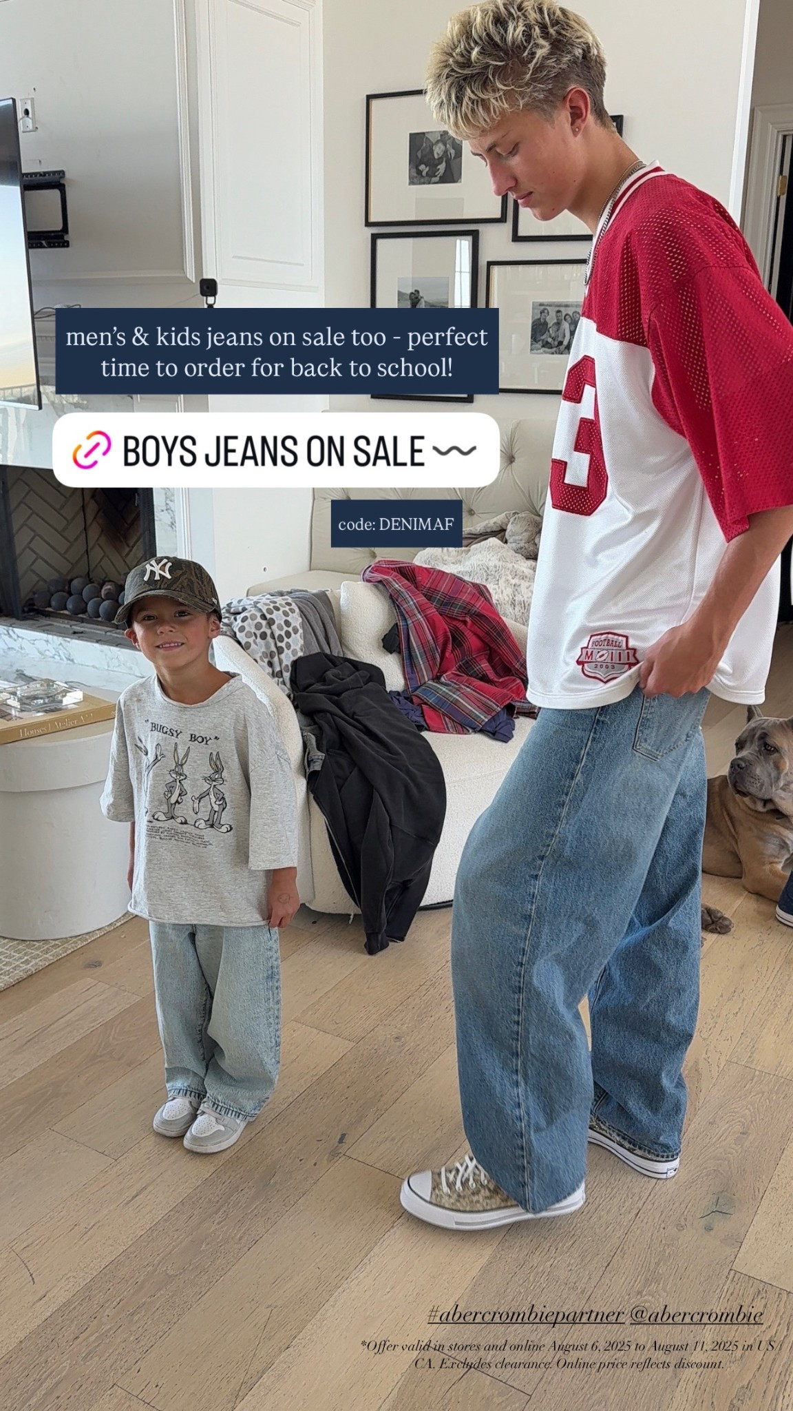#abercrombiepartner Men’s & kids jeans on sale - perfect time to order for back to school! Use code: DENIMAF for extra 15% off sale @abercrombie 

*Offer valid in stores and online August 6, 2025 to August 11, 2025 in US/CA. Excludes clearance. Online price reflects discount.

Back to school clothes, Abercrombie sale, teen boy school clothes, little boy school clothes 



#LTKFamily #LTKMens #LTKSaleAlert