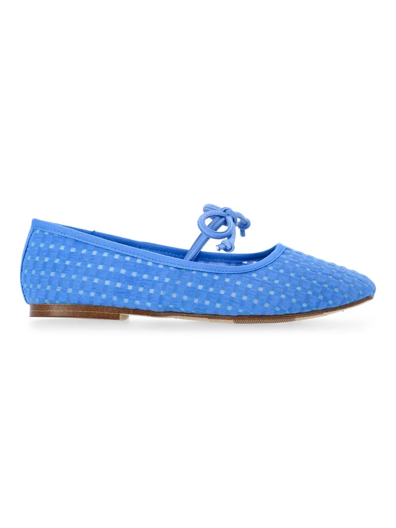 Madden NYC Little and Big Girls' Gingham Mesh Ballet Flats | Walmart (US)