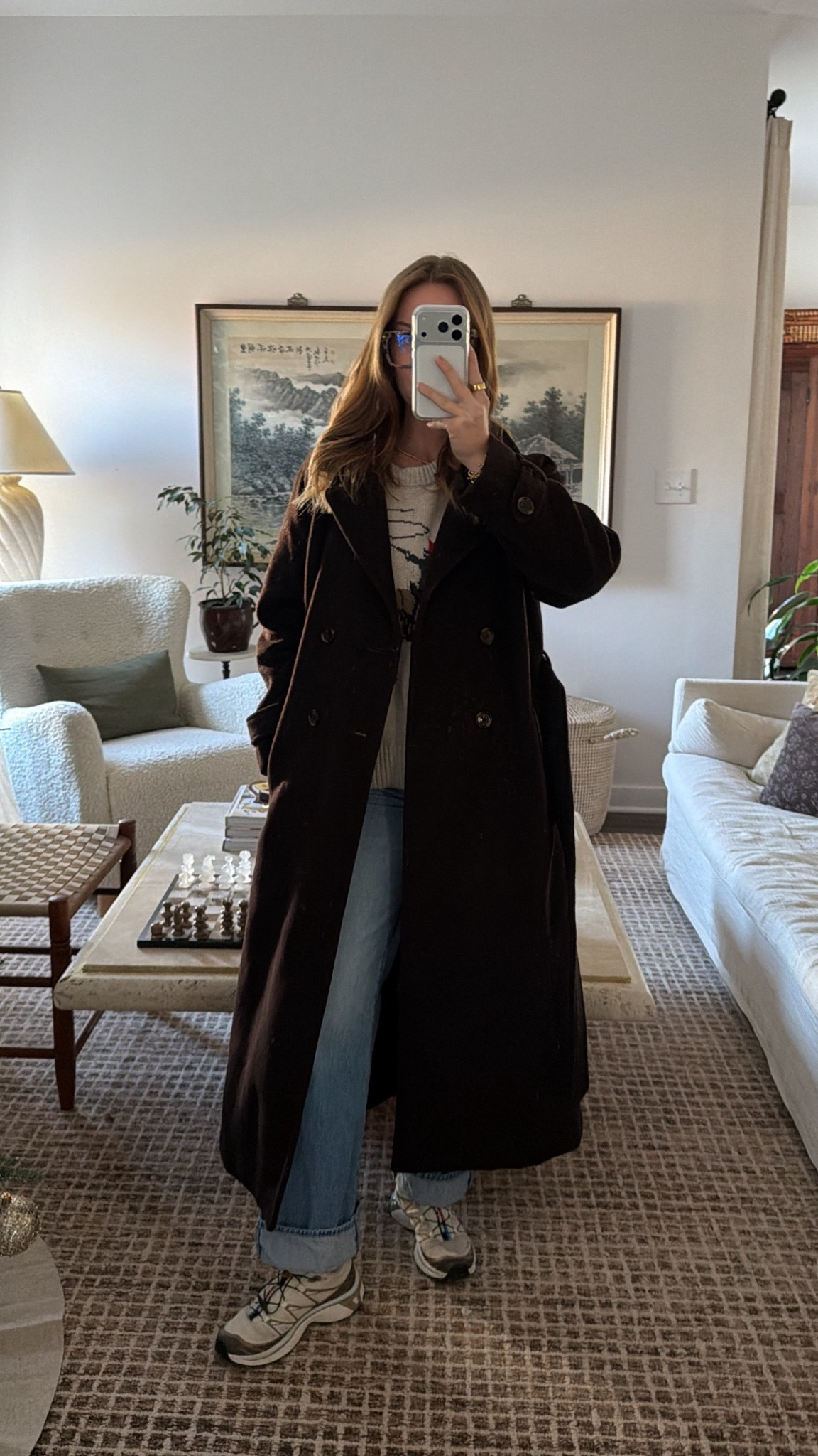 12/22/25 my casual winter outfit featuring my Salomon sneakers styled for everyday wear, my favorite Mother cuffed jeans, a brown wool jacket from Abercrombie layered over the iconic Abercrombie rodeo sweater, and my go-to Amazon blue light glasses. An easy, cozy winter look that’s practical, comfortable, and still feels put together.

#LTKSeasonal #LTKHoliday #LTKootd