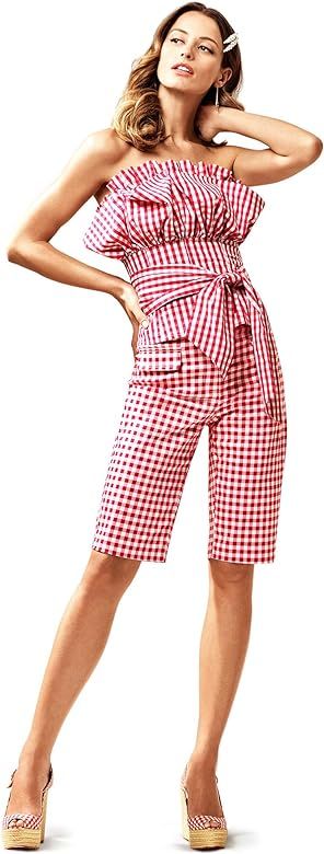 New York & Co. Women's Gingham Bermuda Short - Modern - 7Th Avenue | Amazon (US)