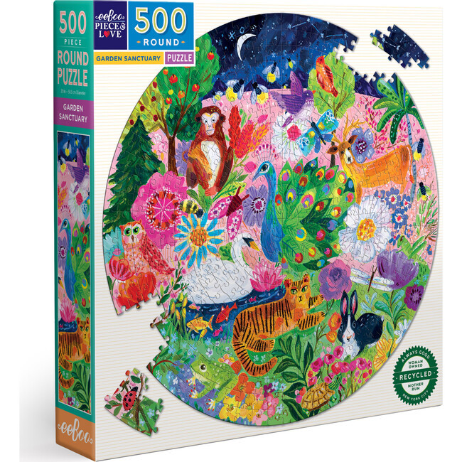 Piece and Love Garden Sanctuary 500 Piece Jigsaw Puzzle - Kids Toys | eeBoo from Maisonette | Maisonette