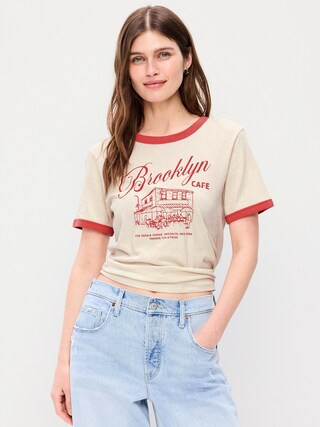 EveryWear Crew-Neck Graphic Ringer T-Shirt | Old Navy (US)