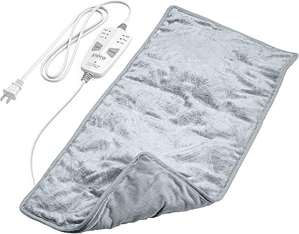 Pure Enrichment WeightedWarmth 3-in-1 Heating Pad - 3 InstaHeat™ Settings, 3 Massage Speeds & 4... | Amazon (US)