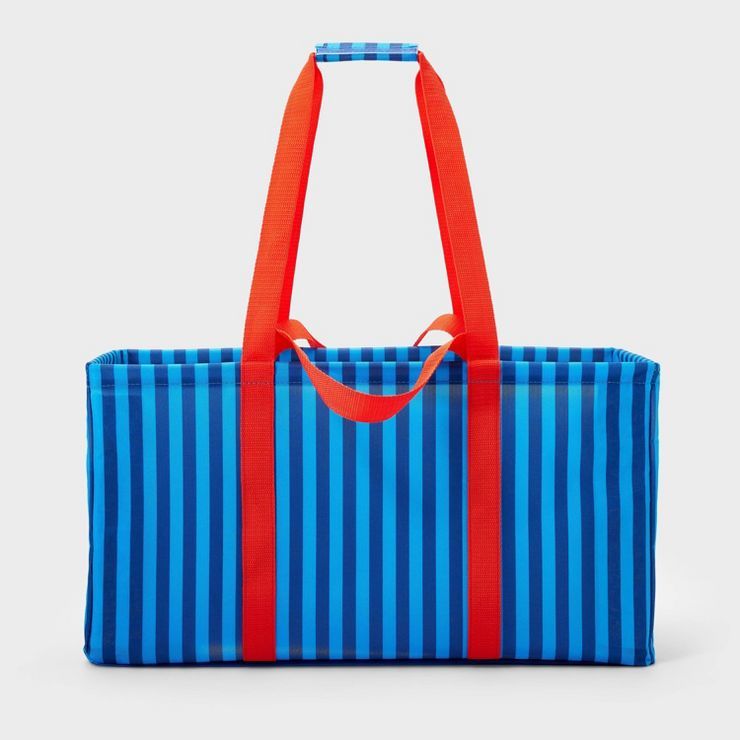 600D x 300D Printing Polyester Structured Tote with Clear Coating Blue - Sun Squad™ | Target