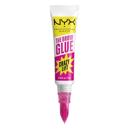 NYX Professional Makeup The Brow Glue Crazy Lift, Brow Lamination Gel, 24H Strong Hold, Built-In Styling Comb, Non-Crunchy Laminated Brows, Shade: Transparent | Amazon (CA)