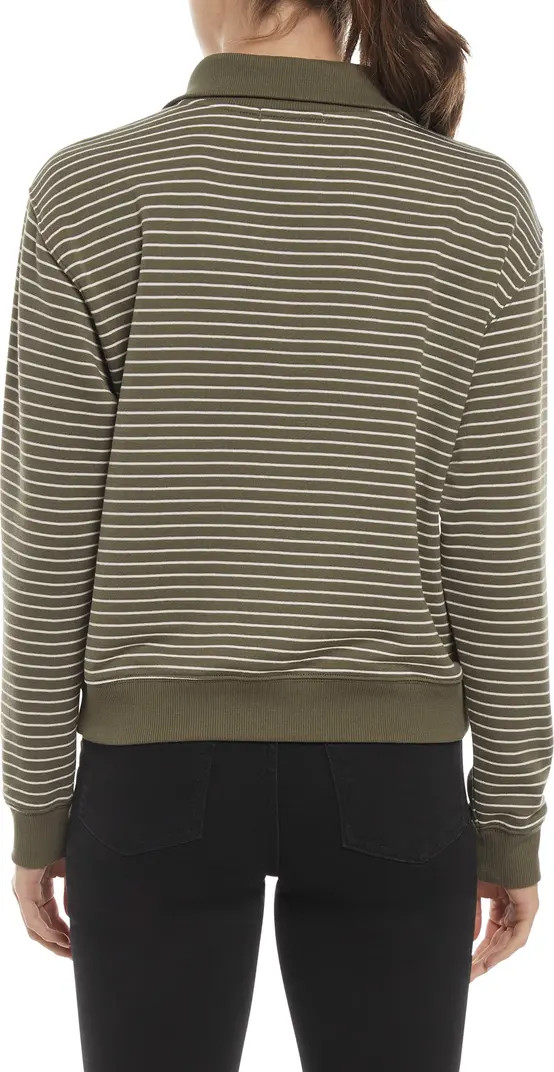Three Dots Stripe Quarter Zip Sweatshirt | Nordstromrack | Nordstrom Rack