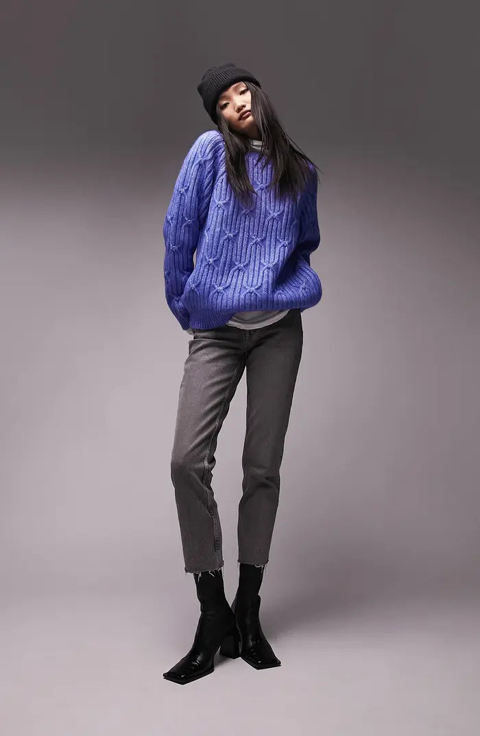 Cable Stitch Raglan Sleeve Sweater | Nordstrom