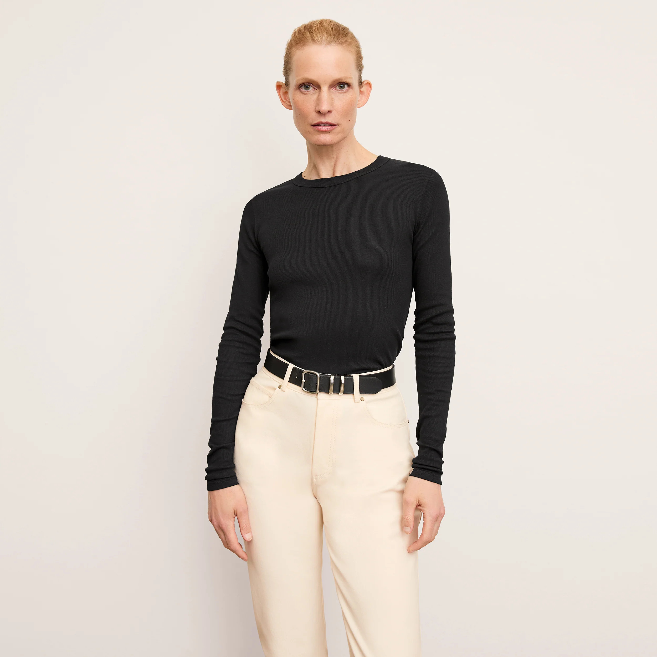 Malley Top - Organic Ribbed Pima Cotton :: Black | MM LaFleur