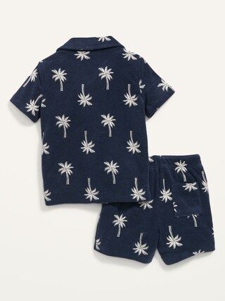 Short-Sleeve Loop-Terry Shirt and Shorts Set for Toddler Boys | Old Navy (US)