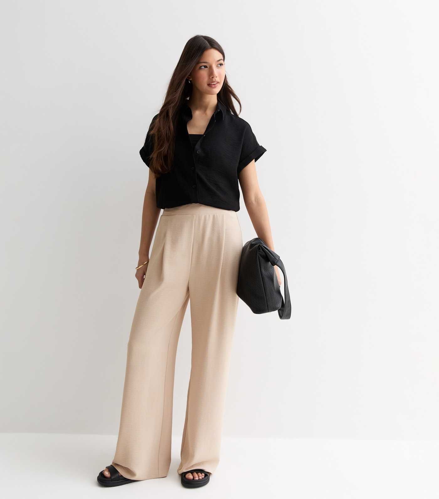 Stone Wide Leg Trousers | New Look | New Look (UK)