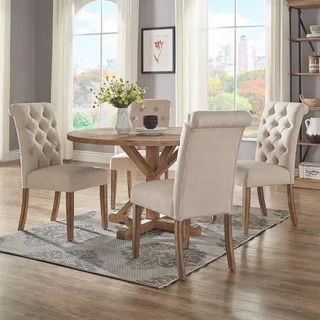 Benchwright X-base 48-in. Round Dining Set by iNSPIRE Q Artisan | Bed Bath & Beyond