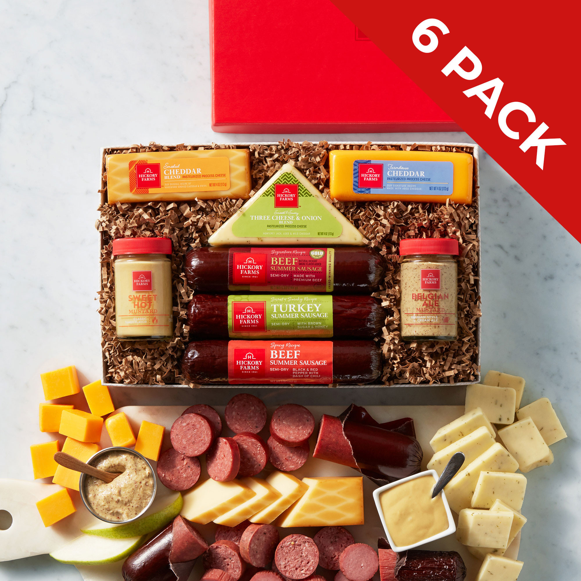 Hearty Bites Gift Box 6-Pack | Hickory Farms | Hickory Farms