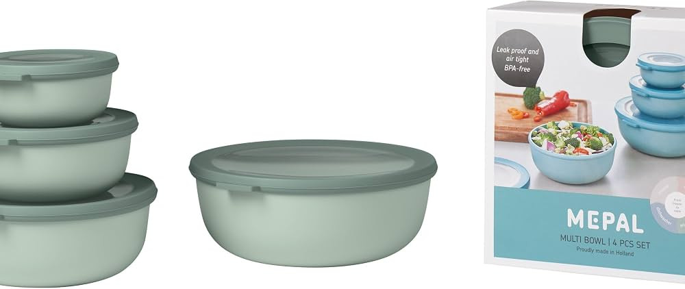 Mepal - Cirqula Low Bowl Set Of 4 - Nordic Sage | Amazon (US)