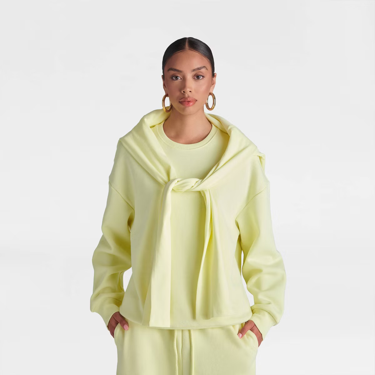 KBB by KAHLANA Women's Long Sleeve 'The Double Layer Crewneck Sweatshirt' | Target