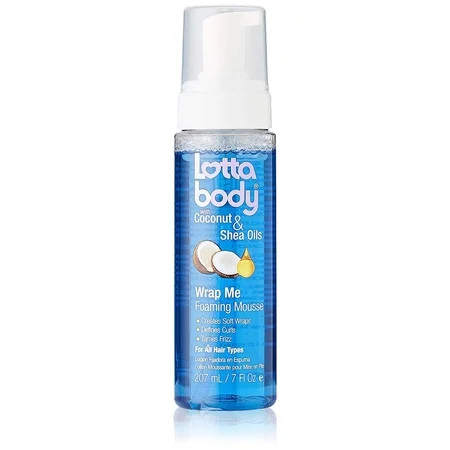 Lottabody Coconut Oil and Shea Wrap Me Foaming Curl Mousse Creates Soft Wraps Hair Mousse for Curly Hair Defines Curls Anti Frizz 7 Fl Oz | Walmart (US)