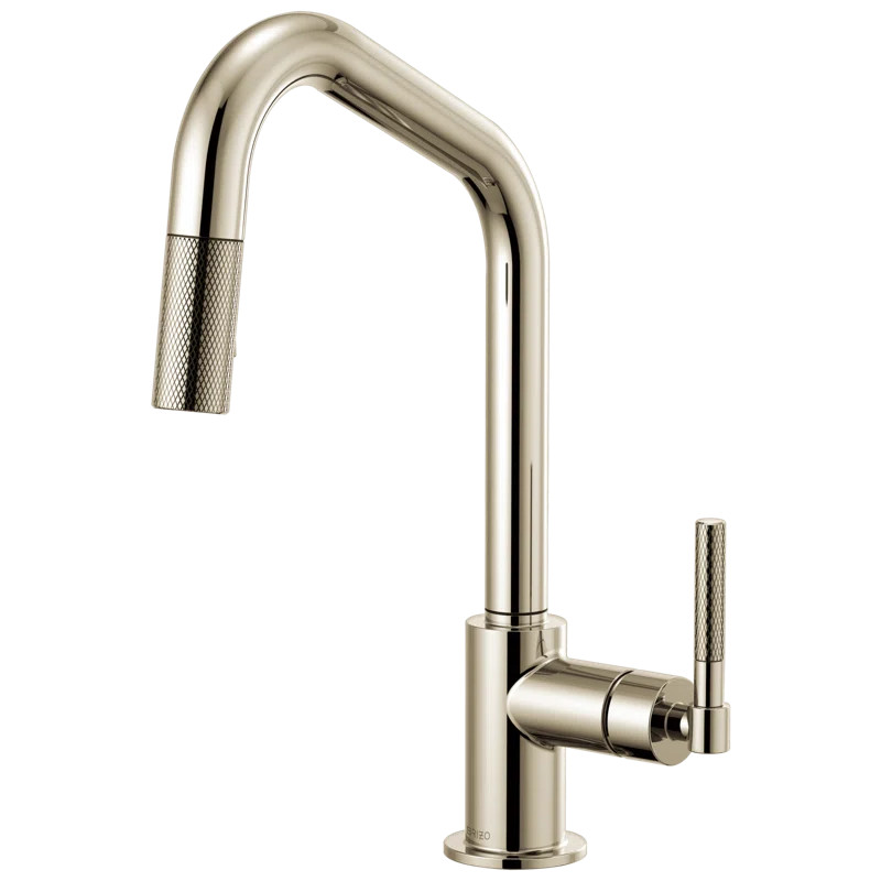 Litze® Pull-Down Faucet with Angled Spout and Knurled Handle | Wayfair North America