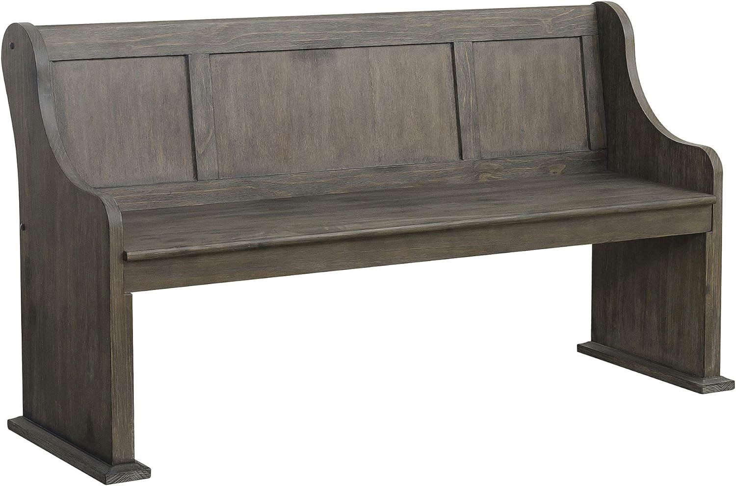 Homelegance Toulon 62" Church Pews Dining Bench, Glaze Oak | Amazon (US)