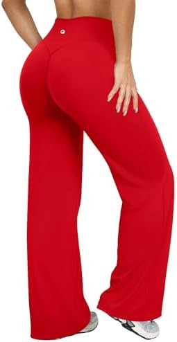OQQ Yoga Pants Women High Waist Stretch Casual Soft Straight Leg Bottoms | Amazon (US)