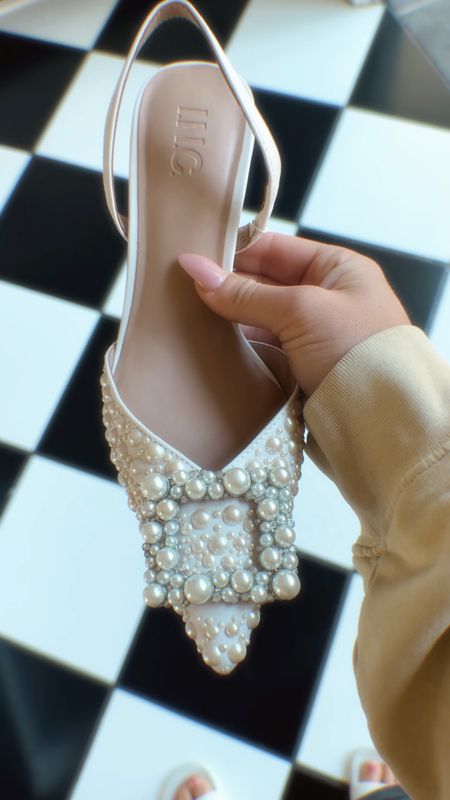 Pointed Pearl embellished bridal heels 😍 currently 30% off!!! 

#LTKshoecrush #LTKwedding