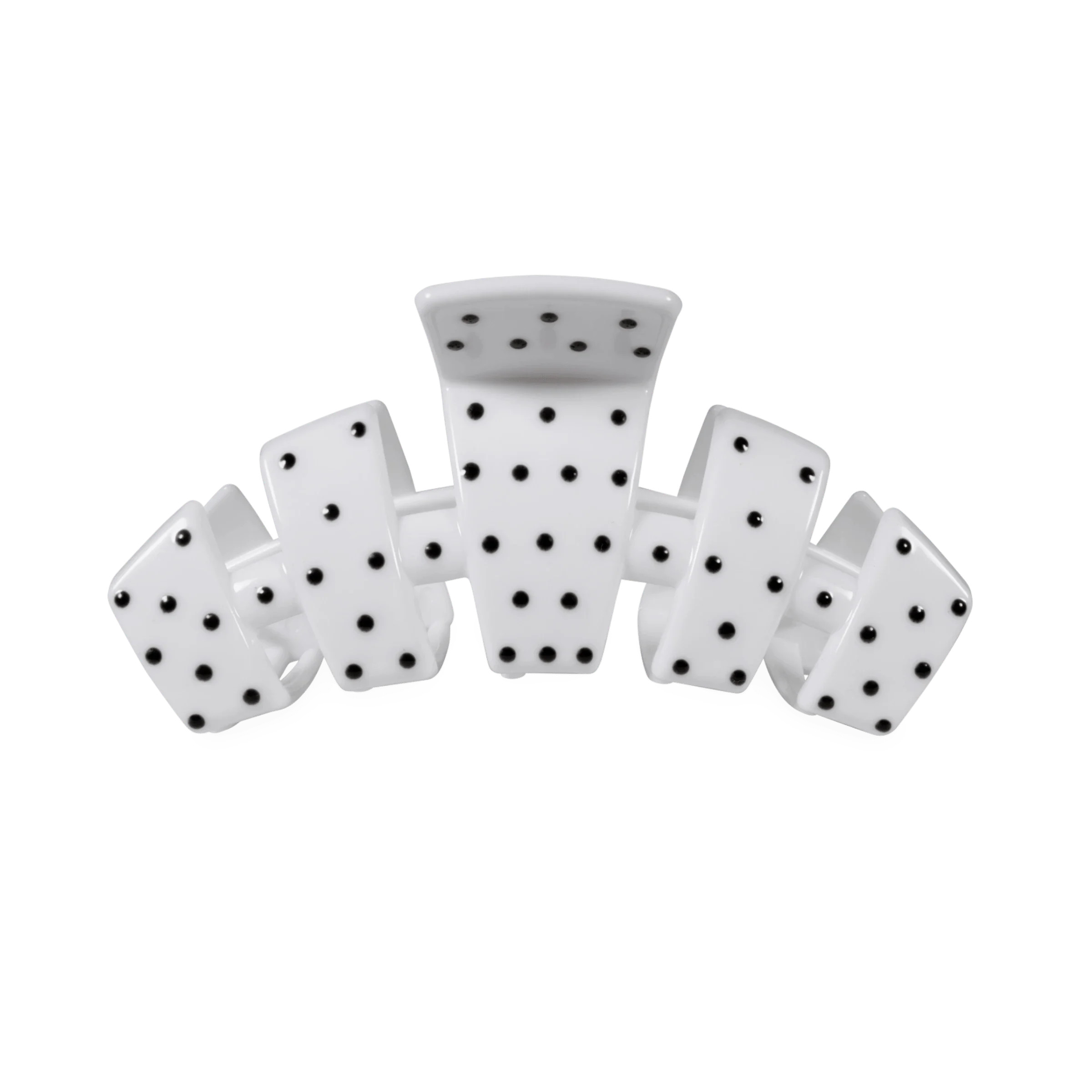 White Polka Dot Claw Clip | Medium Hair Clip | TELETIES | TELETIES