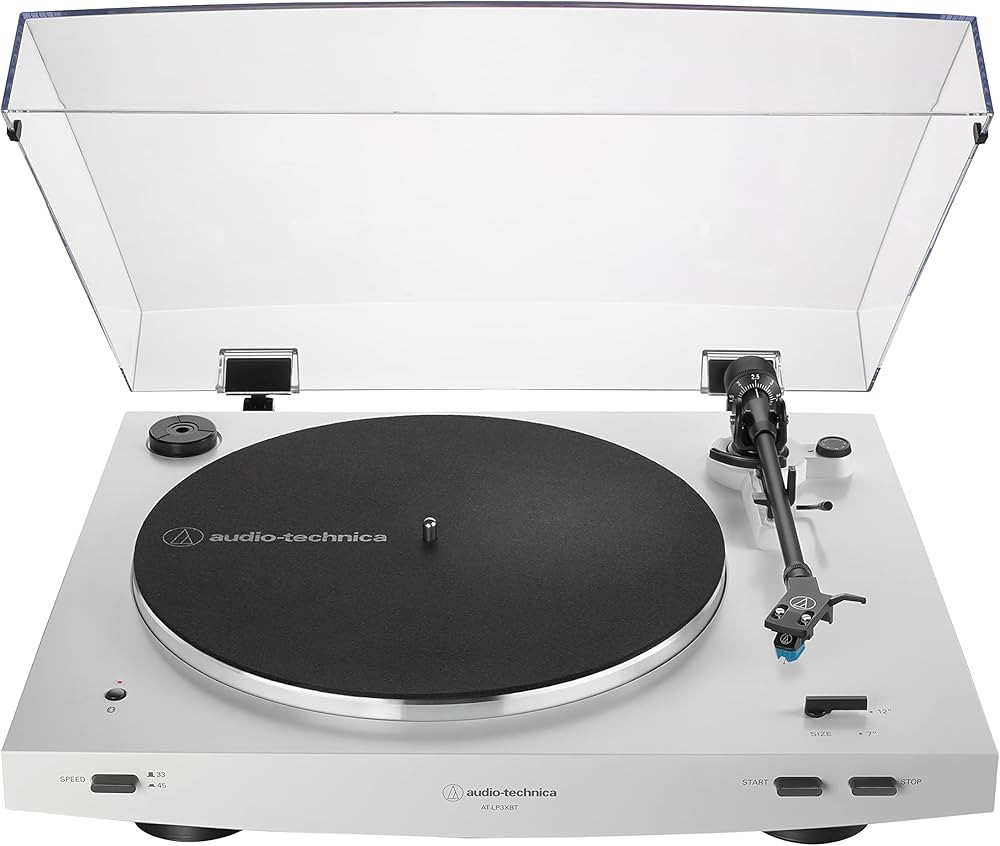 Audio-Technica Audio Technica AT-LP3XBT-WH Bluetooth Turntable Belt Drive Fully Automatic 33/45 (... | Amazon (US)