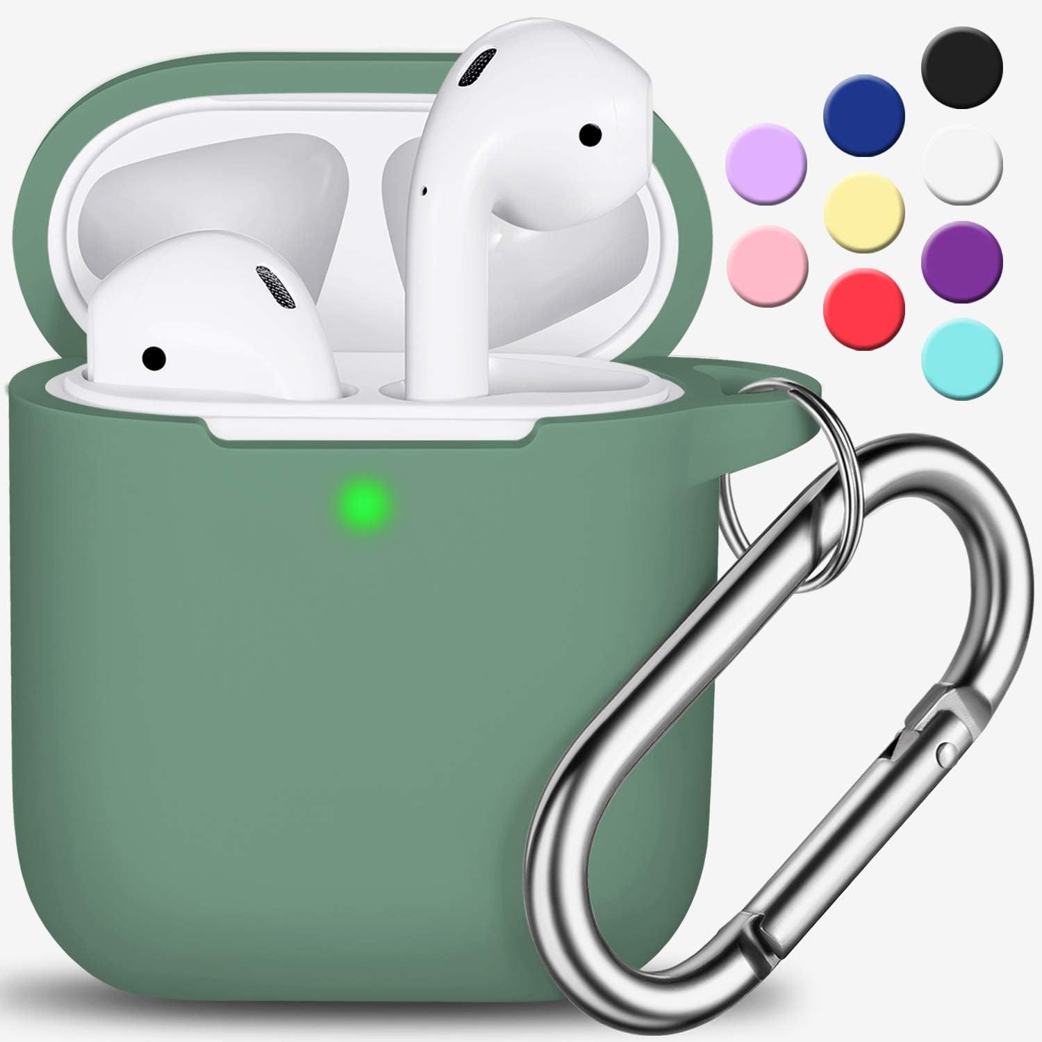 R-fun AirPods Case Cover , Soft Silicone Protective Cover with Keychain for Women Men Compatible ... | Amazon (US)