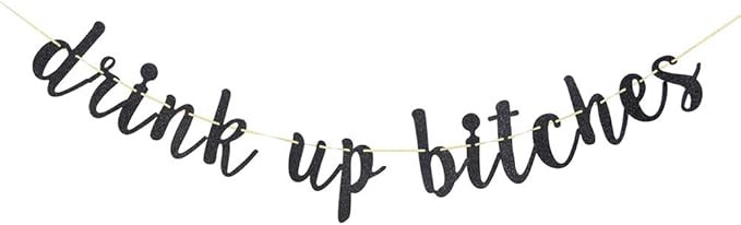 Drink Up Banner - Funny Alcohol Party Banner - Bachelorette/Engagement/Wedding/Birthday Party Dec... | Amazon (US)