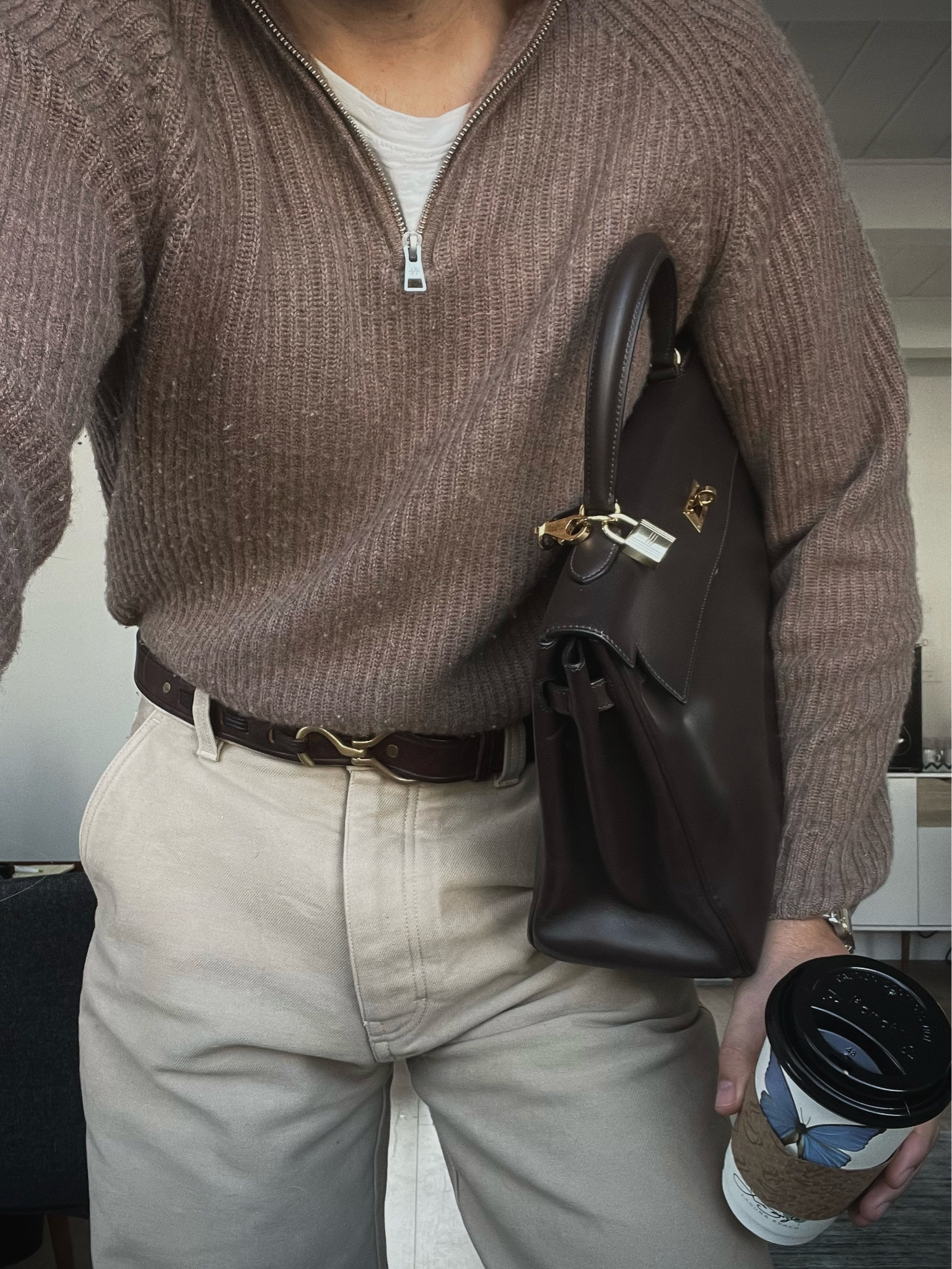 Men carrying a vintage Kelly 35 in Chocolate Box Leather from Hermes 

#LTKFindsUnder50 #LTKItBag #LTKMens