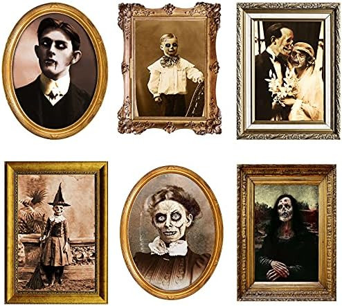 Halloween Decorations 3D Changing Face Horror Pictures Moving Portrait Haunted Pictures Gothic Ma... | Amazon (CA)