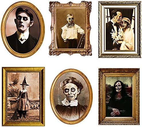 Halloween Decorations 3D Changing Face Horror Pictures Moving Portrait Haunted Pictures Gothic Ma... | Amazon (CA)