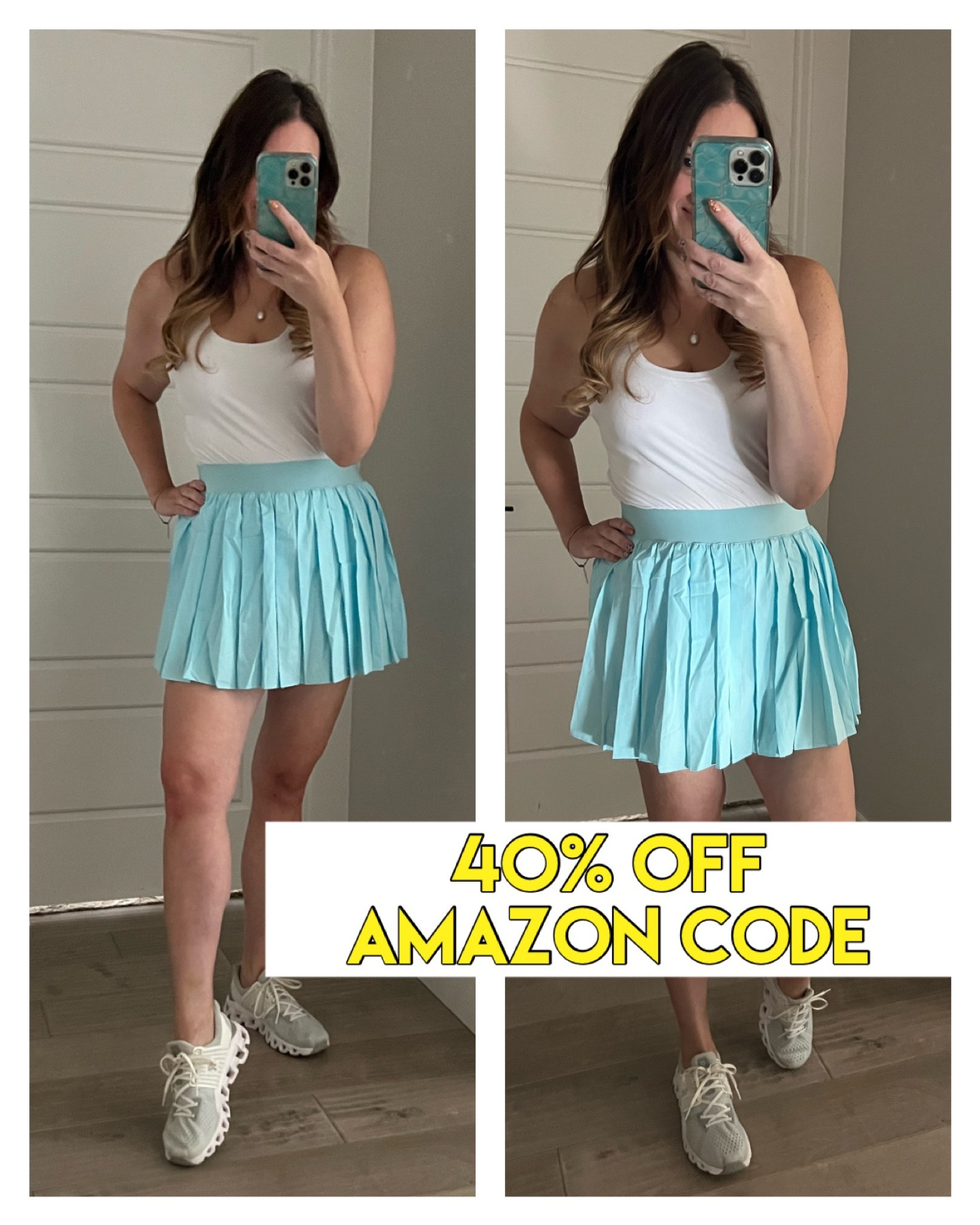 Hubby loved my skirt! I loved that it has shorts under it. Also goes up to a XXL 2X for my plus size babes! 

It was easy to get from Amazon, cool, comfy, casual. So, I asked for a code and I got a **40%OFFCODE**for you! 

Now it’s only $15.59 (reg $25.99). 

If you’ve been TikTok you’ve seen these skirts all over, and the “name brands” can be $59+ each. No thanks. These are just as cute and probably from the same manufacturer. 

Pleated Sports Skirt Limited time Code: QGVAULLT 

I’m in the medium and it has a ton of stretch and room fits more like a large! So you can size up or down accordingly. 

Comes in cute colors too, black, light blue, purple and teal.

#midsize #midsizestyle #athleisure #pickleball #skort #pleatedskirt #SportSkirt #comfystyle 
#amazonfashion #amazonfinds

#LTKFind #LTKcurves #LTKmidsize