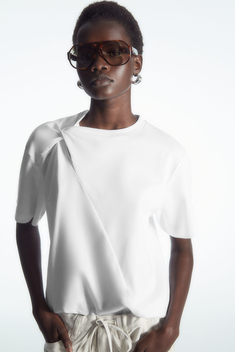 TWIST-NECK T-SHIRT | COS (US)