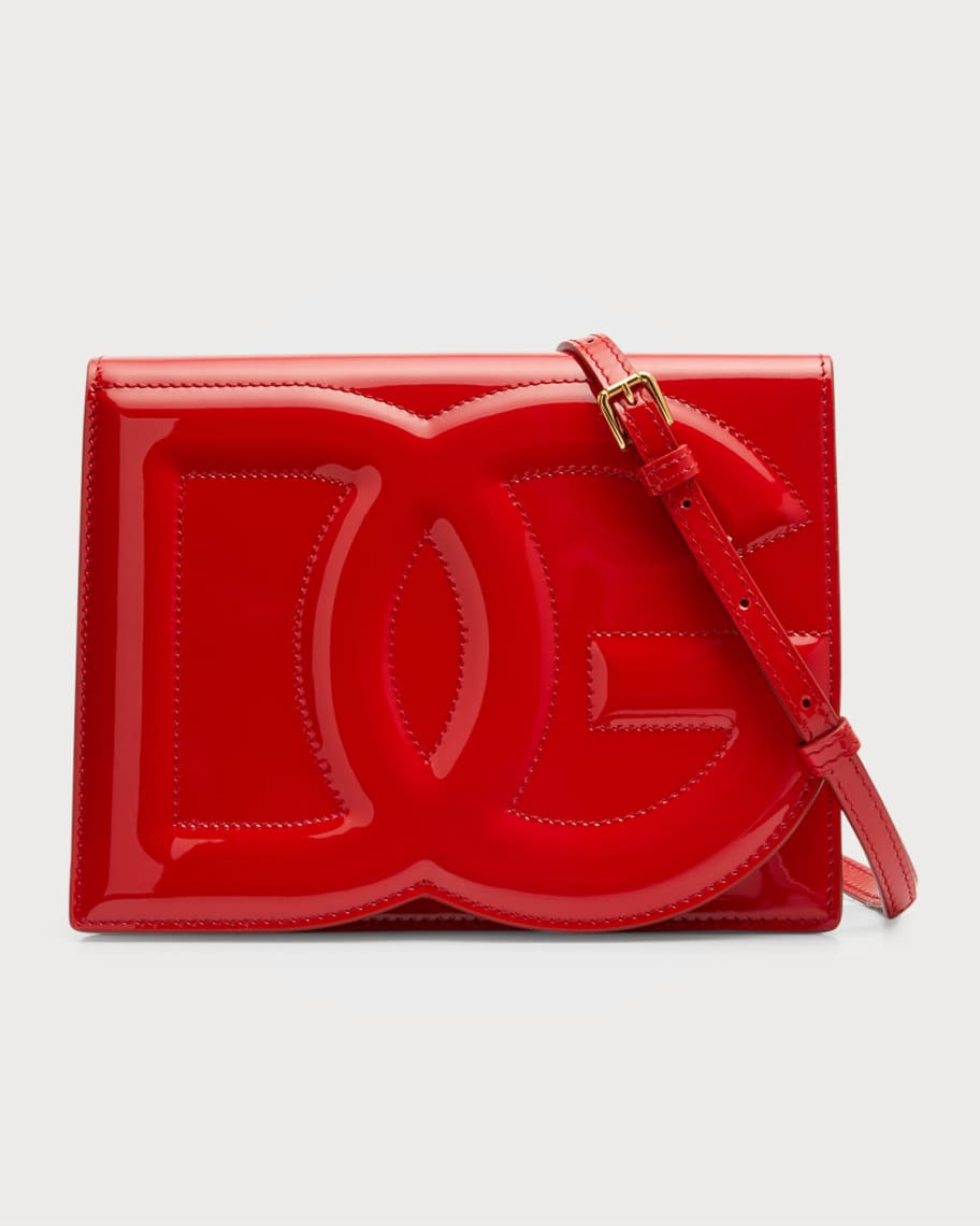 Dolce&Gabbana Vernice DG Logo Flap Leather Shoulder Bag | Neiman Marcus