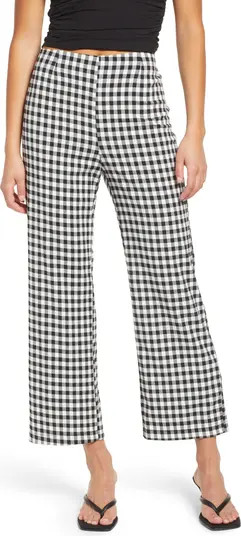 Mally Linen Blend Crop Pants | Nordstrom