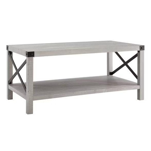 Sophie Rustic Farmhouse X Frame Coffee Table - Saracina Home | Target