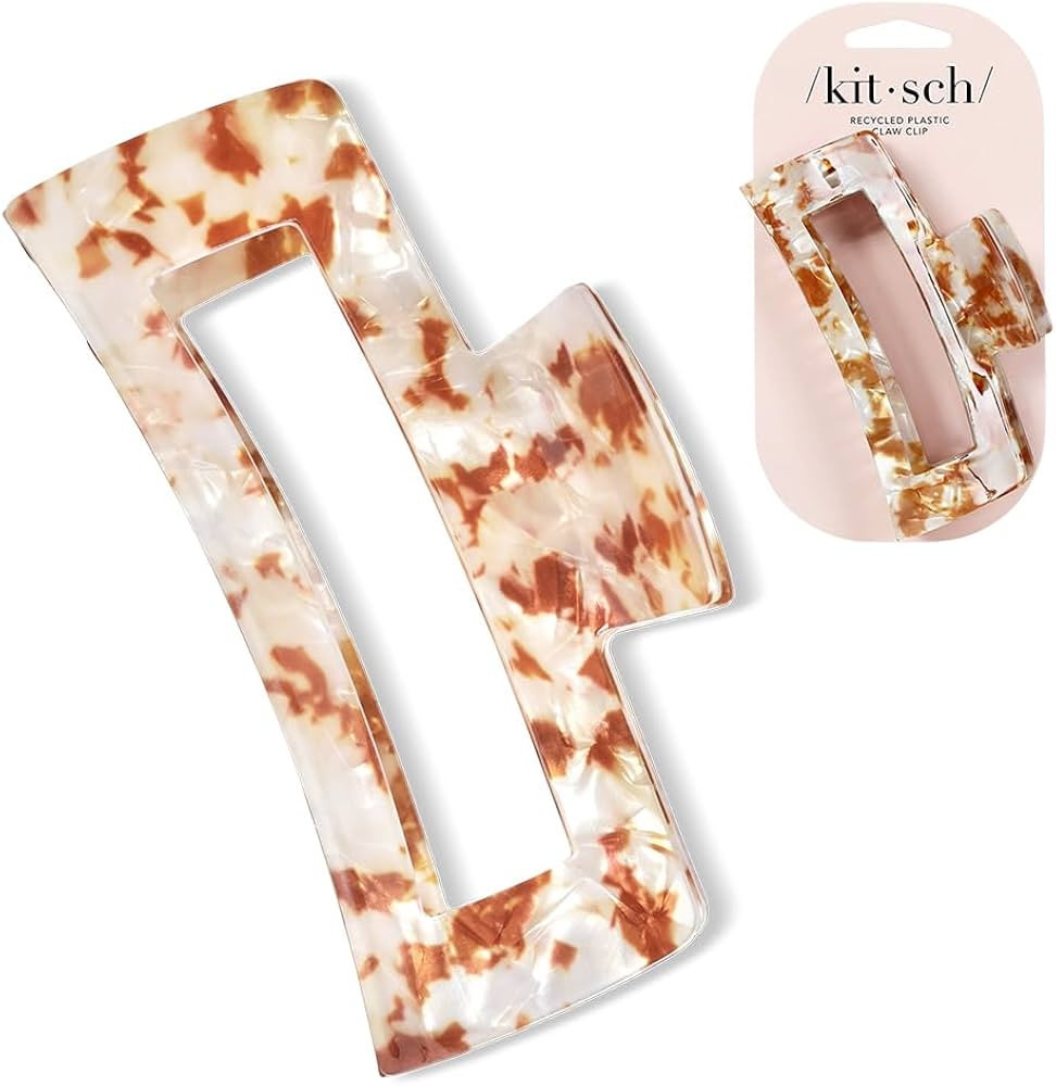 Kitsch Recycled Plastic Large Claw Clip, Big Open Shape Hair Clips for Women, Large Hair Claw Cli... | Amazon (US)