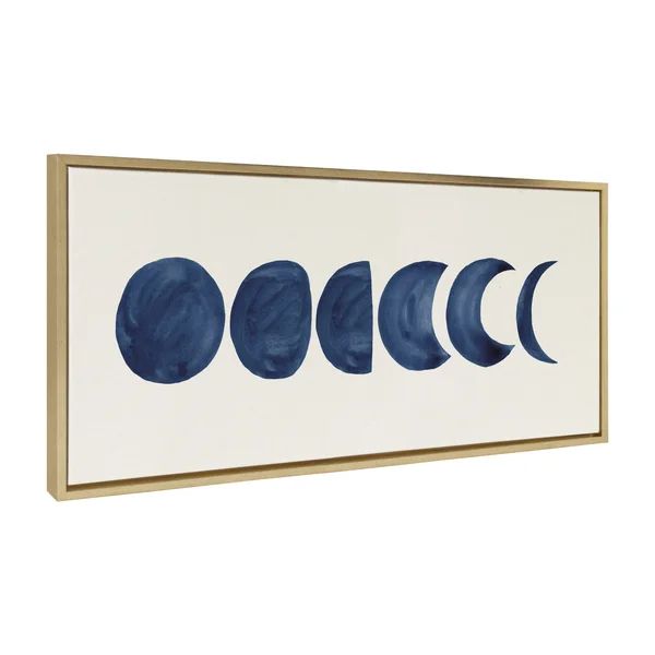 Sylvie Linear Moon Phases by - Floater Frame Bold Art on Canvas | Wayfair North America