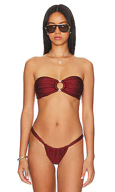 Kulani Kinis Bandeau Bikini Top in Sweet Cinnamon Shimmer from Revolve.com | Revolve Clothing (Global)