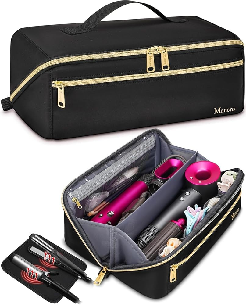 Mancro Hair Tools Travel Bag Compatible with Shark Flexstyle, Wide-open Hot Hair Tool Organizer w... | Amazon (US)