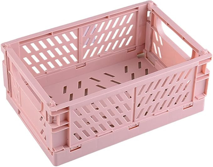 Collapsible Storage Bins, Durable Plastic Folding Utility Crates, Stackable Storage Bins Utility ... | Amazon (US)