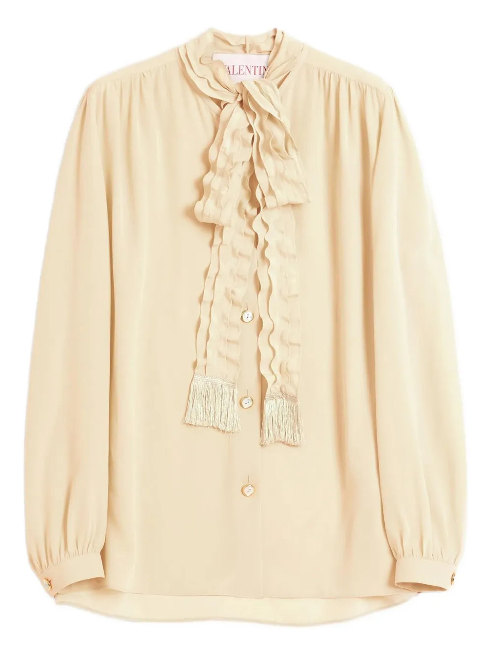 Valentino Garavani Crepe De Chine Shirt | Neutrals | FARFETCH SI | Farfetch Global