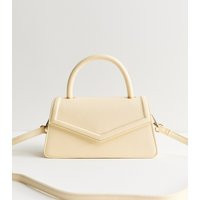 Light Yellow Faux Leather Flap Top Handle Bag Vegan New Look | New Look (UK)