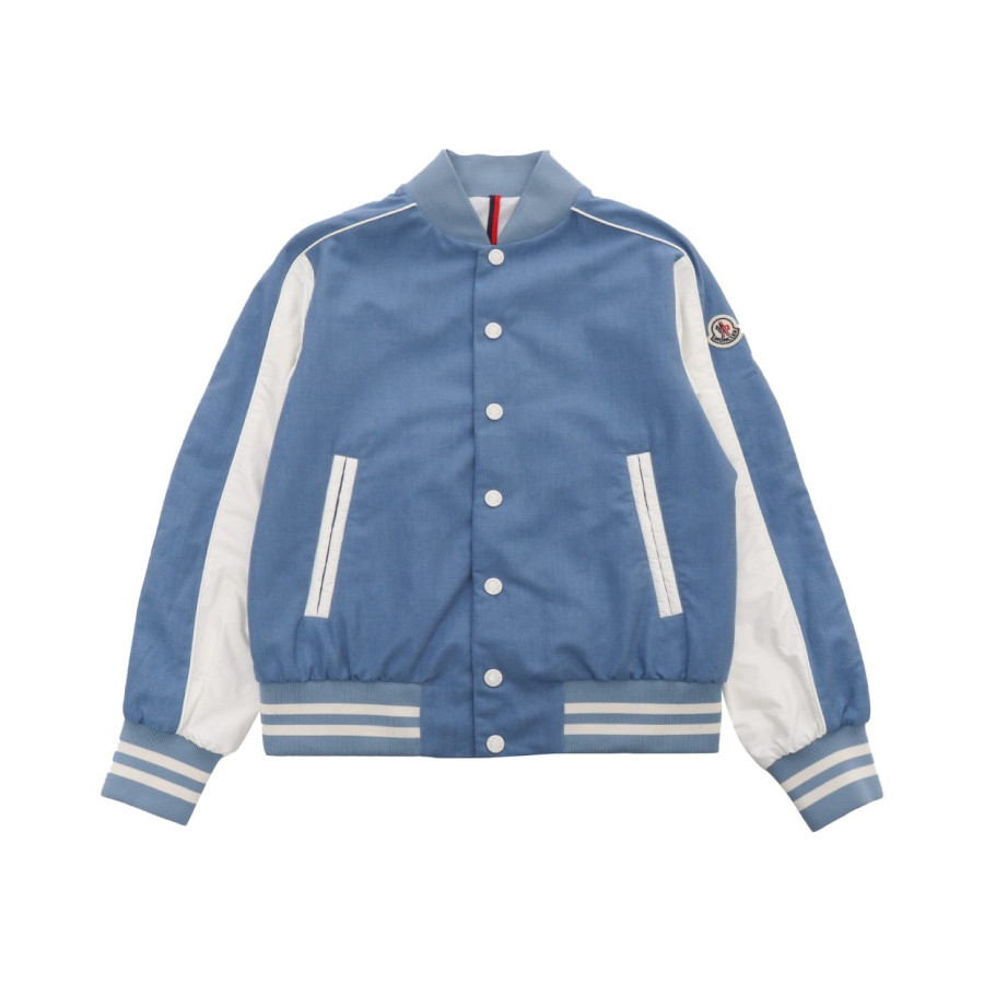Moncler Boys Button-Up Denim Bomber Jacket | Jomashop.com & JomaDeals.com