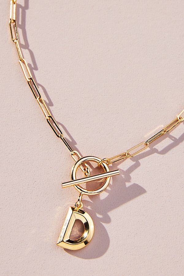 Chain Link Monogram Necklace | Anthropologie (US)