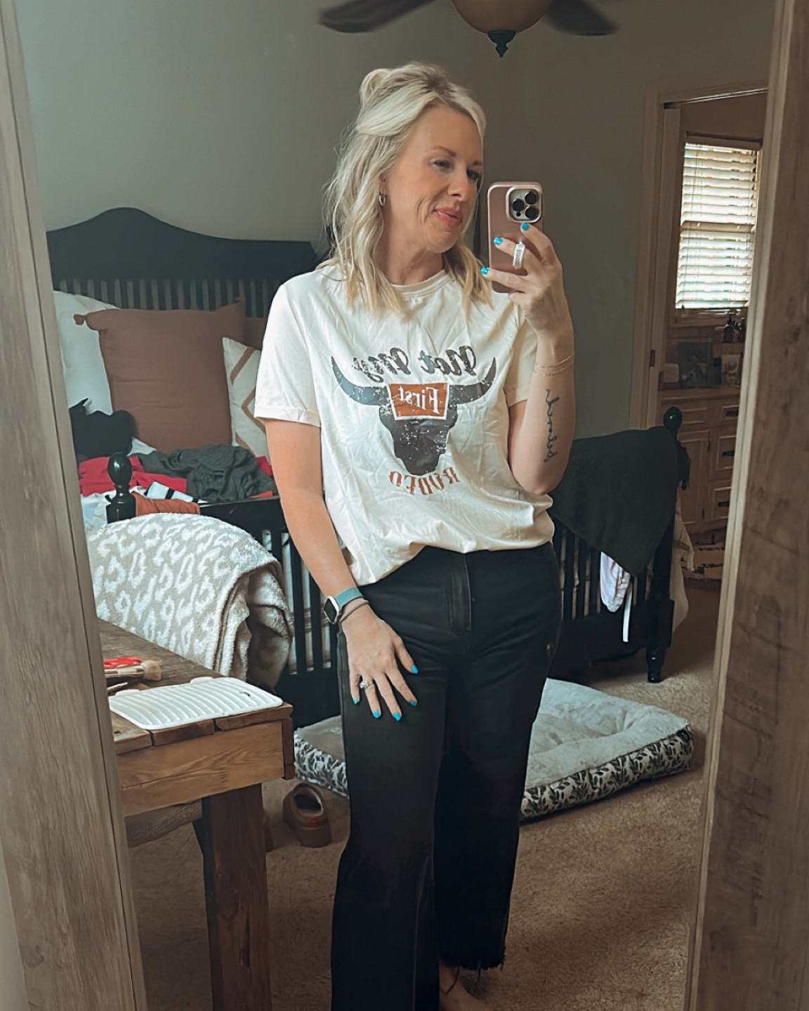 Not my first rodeo! Such a cute tee and it feels amazing..I’m wearing a medium for reference. 

#LTKstyletip #LTKover40 #LTKsalealert