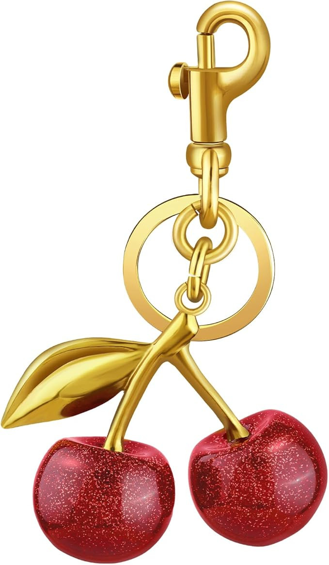 Cherry Bag Charm Cute Key Chains Cherry Purse Charms for Handbags, Strawberry Keychain Gifts for ... | Amazon (US)