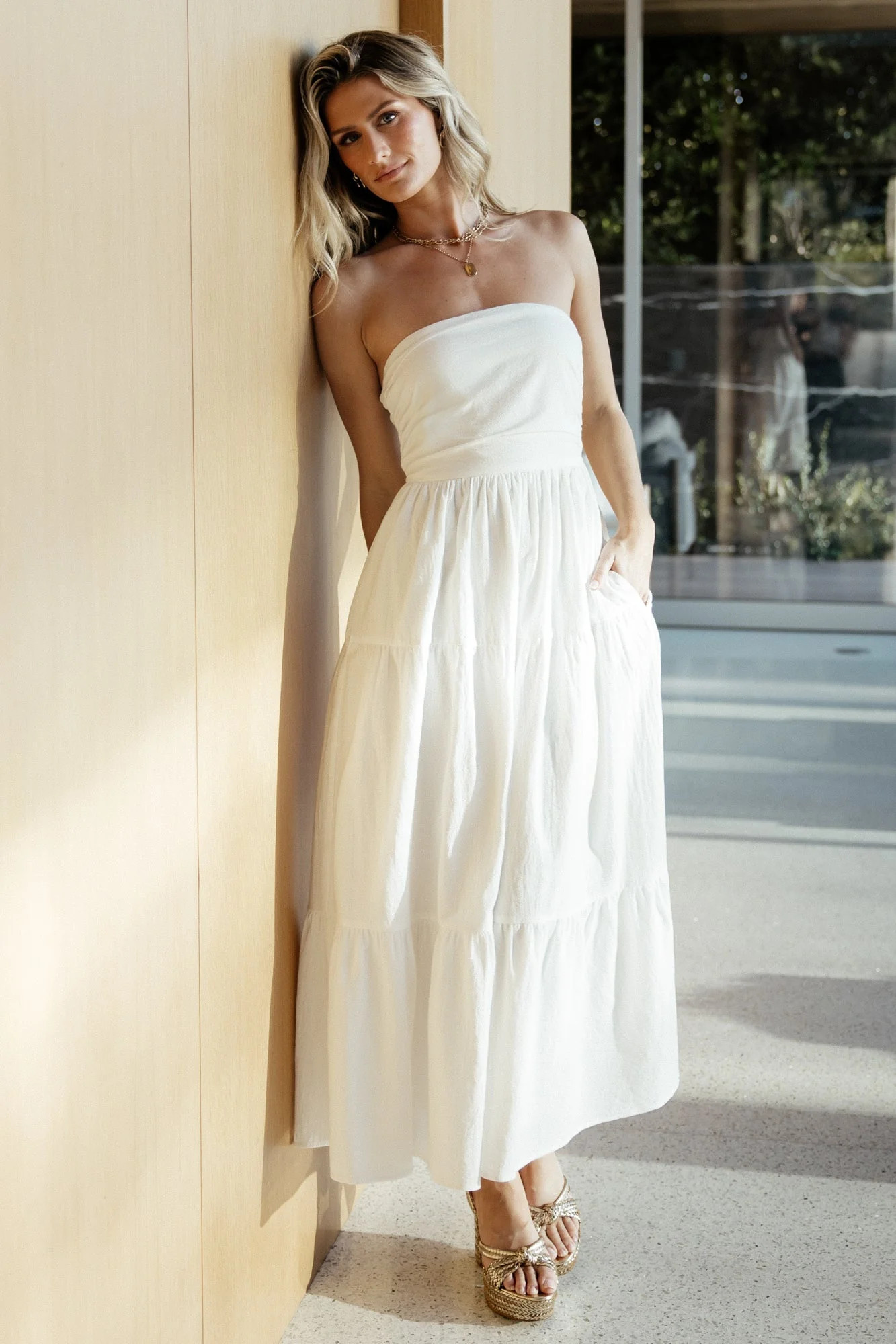 Delray Strapless Dress | Off White | Baltic Born